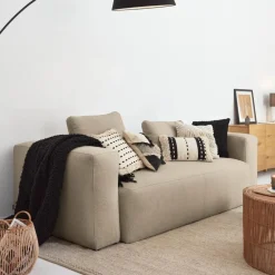 Kave Home Rechte Bank|3-zits Bank Blok 240cm, kleur Beige