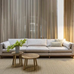 Zuiver Rechte Bank|4,5-zits Bank Blossom Walnoot Eikenhout en stof