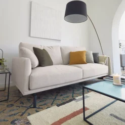 Kave Home Rechte Bank|3-zits Bank Galene 214cm, kleur Beige