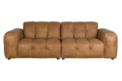 Dutchbone Rechte Bank|3-zits Bank Hackman Leder