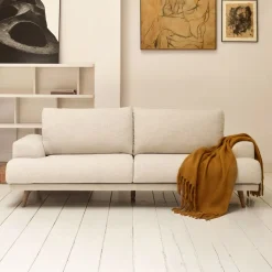 Kave Home Rechte Bank|3-zits Bank Karin 231cm, kleur Beige