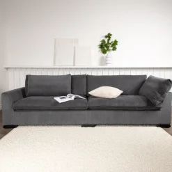 Nohr Rechte Bank|3-zits Bank Latia Rib, kleur Donkergrijs