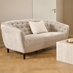 Bendt Rechte Bank|3-zits Bank Loes Chenille, kleur Beige