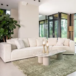 Richmond Interiors Organische Bank|4-zits Bank Lusso Chenille, kleur Beige