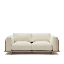 Kave Home Rechte Bank|3-zits Bank Oaq Eiken en stof
