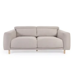 Kave Home Rechte Bank|3-zits Bank Singa Chenille, kleur Beige