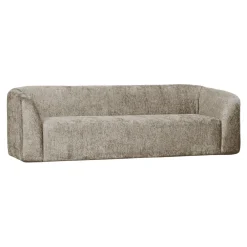 WOOOD Rechte Bank|3-zits Bank Sloping Structure Velvet, kleur Wheatfield