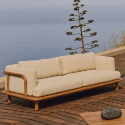 Kave Home Tuinbanken|Rechte Bank|3-zits Bank Turqueta hout Teak