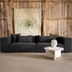 Nohr Rechte Bank|3-zits Bank Yulonda Bouclé, kleur Zwart