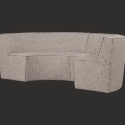 WOOOD Eetkamerbanken|4-zits Eetkamerbank Europa Geweven stof, kleur Melange Zand