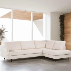 BASE Hoekbank|3-zits Hoekbank Aireal Rib, kleur Beige