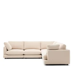 Kave Home Hoekbank|6-zits Hoekbank Gala Chenille, kleur Beige