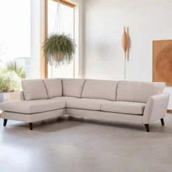 BASE Hoekbank|3-zits Hoekbank Gudren Geweven, kleur Beige