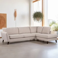 BASE Hoekbank|3-zits Hoekbank Gudren Geweven, kleur Beige