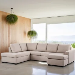 BASE Hoekbank|3-zits Hoekbank Konica Geweven, kleur Beige