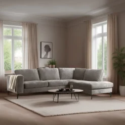 BASE Hoekbank|3-zits Hoekbank Merko Chenille Champagne