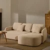 Kave Home Slaapbank|Slaapbanken, Slaapstoelen & Vouwbedden|3-zits Lounge Slaapbank Laira Chenille, kleur Beige