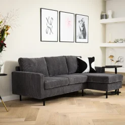 BASE Loungebank|3-zits Loungebank Anne Links/Rechts, Rib