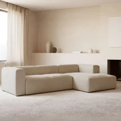 Kave Home Loungebank|4-zits Loungebank Blok 330cm, kleur Beige