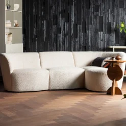 WOOOD Loungebank|3-zits Loungebank Coco Rechts, Bouclé