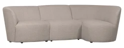WOOOD Loungebank|3-zits Loungebank Coco Rechts, Bouclé