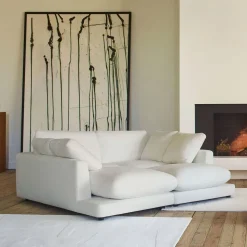 Kave Home Loungebank|3-zits Loungebank Gala Met dubbele chaise longue, 210cm, Chenille