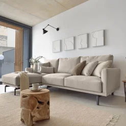 Kave Home Loungebank|3-zits Loungebank Galene 254cm Beige