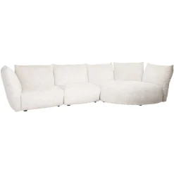 Richmond Interiors Loungebank|3-zits Loungebank Loyd Chenille, kleur Crème Cru00e8me