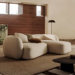 Kave Home Organische Bank|Loungebank|3-zits Loungebank Martina Structuurstof