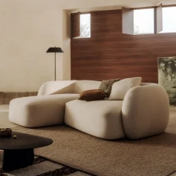 Kave Home Organische Bank|Loungebank|3-zits Loungebank Martina Structuurstof