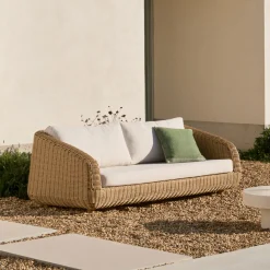 Kave Home Tuinbanken|3-zits Loungebank Meria Rattan