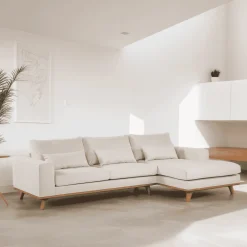 BASE Loungebank|3-zits Loungebank Omid Geweven, kleur Beige