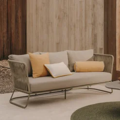 Kave Home Tuinbanken|3-zits Loungebank Saconca Gevlochten touw