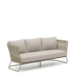 Kave Home Tuinbanken|3-zits Loungebank Saconca Gevlochten touw