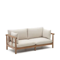 Kave Home Tuinbanken|Loungesets|2-zits Loungebank Sacova Eucalyptushout Beige