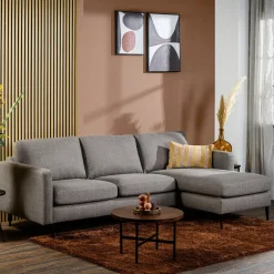 BASE Loungebank|3-zits Loungebank Shawneen Links/Rechts, kleur Taupe