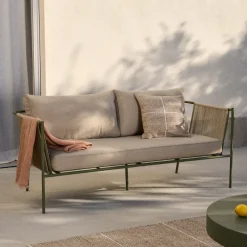 Kave Home Tuinbanken|2-zits Loungebank Zivia Staal en touw