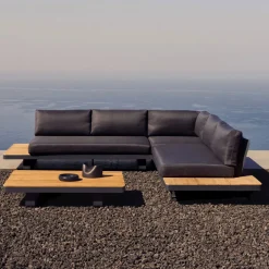 Kave Home Loungesets|5-zits Loungeset Tosqueta Teakhout Donkergrijs