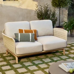 Kave Home Tuinbanken|2-zits Tuinbank Alipa Acaciahout en touw