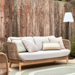 Kave Home Tuinbanken|3-zits Tuinbank Catalina 170cm Beige