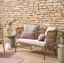 Kave Home Tuinbanken|2-zits Tuinbank Nadin 135cm, kleur Beige