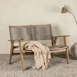 Nohr Tuinbanken|2-zits Tuinbank Shaelynn Acaciahout, 120cm Bruin