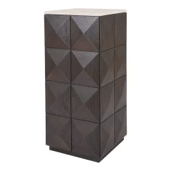 Richmond Interiors Zuilen/Pilaren|Zuil Claremont Eiken en travertin, 90cm hoog Bruin