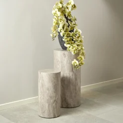 Bendt Zuilen/Pilaren|Zuil Flavian Marmerlook, Set van 2 stuks, kleur Grijs