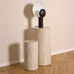 Bendt Zuilen/Pilaren|Zuil Flavian Travertinlook, Set van 2 stuks, kleur Beige