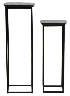 Light & Living Zuilen/Pilaren|Zuil Quenza Acaciahout, Set van 2 stuks