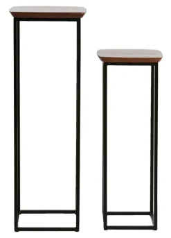 Light & Living Zuilen/Pilaren|Zuil Quenza Acaciahout, Set van 2 stuks