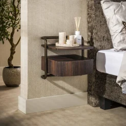 LifestyleFurn Nachtkastjes|Nachtkastjes|Zwevend Nachtkastje Lamond Eikenlook, Met 1 lade