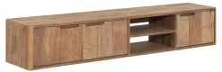 DTP Home Tv-Meubel Hout|Zwevend TV-meubel Bliss Teakhout, Met deurtjes