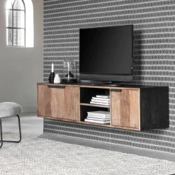 DTP Home Tv-Meubel Hout|Zwevend TV-meubel Cosmo Teakhout Naturel